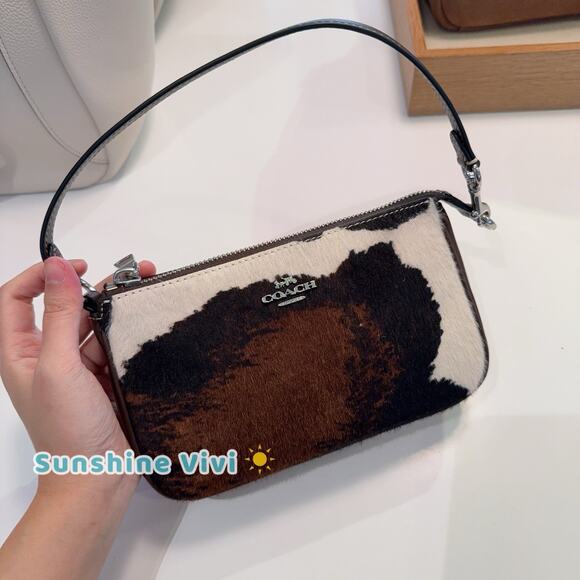 NWT COACH Nolita 19 With Cow Print CCV61, cow printed haircalf/Sv/Cow Multi - Picture 2 of 12